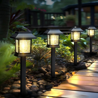 12 Piece Waterproof LED Solar Pathway Light