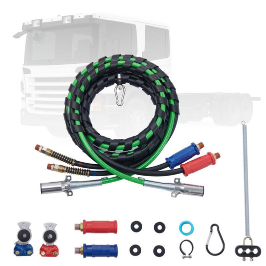 12FT Semi Truck Air Lines Kit with 2PCS Glad Hands