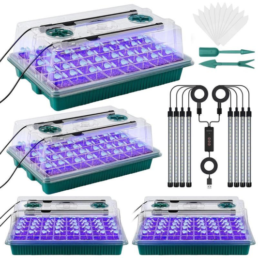 160-Cell Seedling Starter Tray with Grow LED Lights