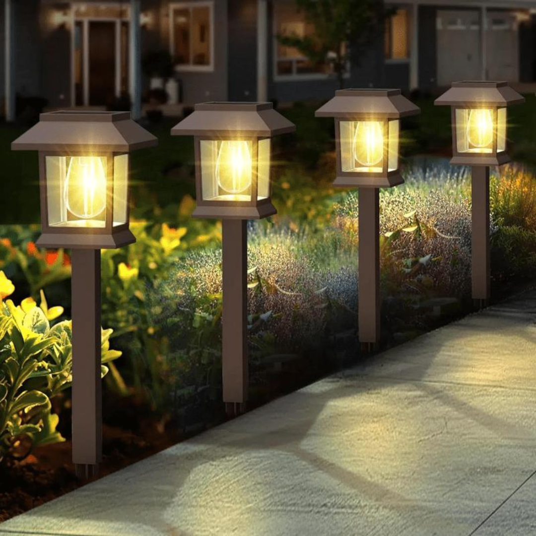 12 Piece Waterproof LED Solar Pathway Light