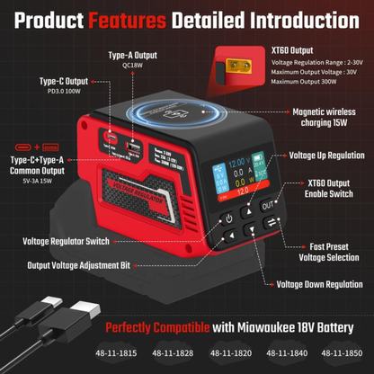 30V DC Voltage Regulator with 18V Battery