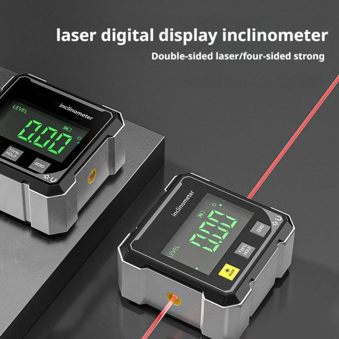 Magnetic Digital Angle Finder with Dual Laser Guide