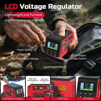 30V DC Voltage Regulator with 18V Battery