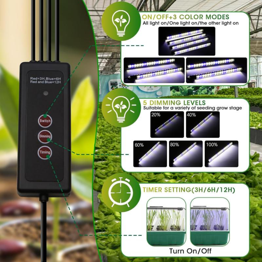 160-Cell Seedling Starter Tray with Grow LED Lights
