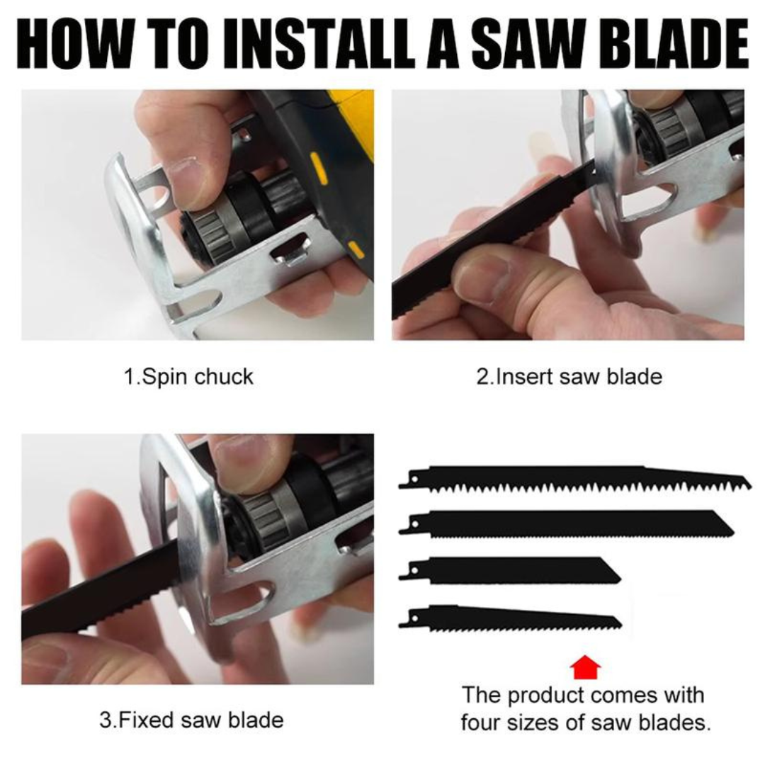 Cordless Reciprocating Saw with 2 Batteries & Charger