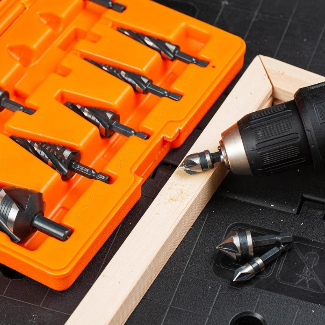 10-Piece Drill Bit Set & Countersink Bits