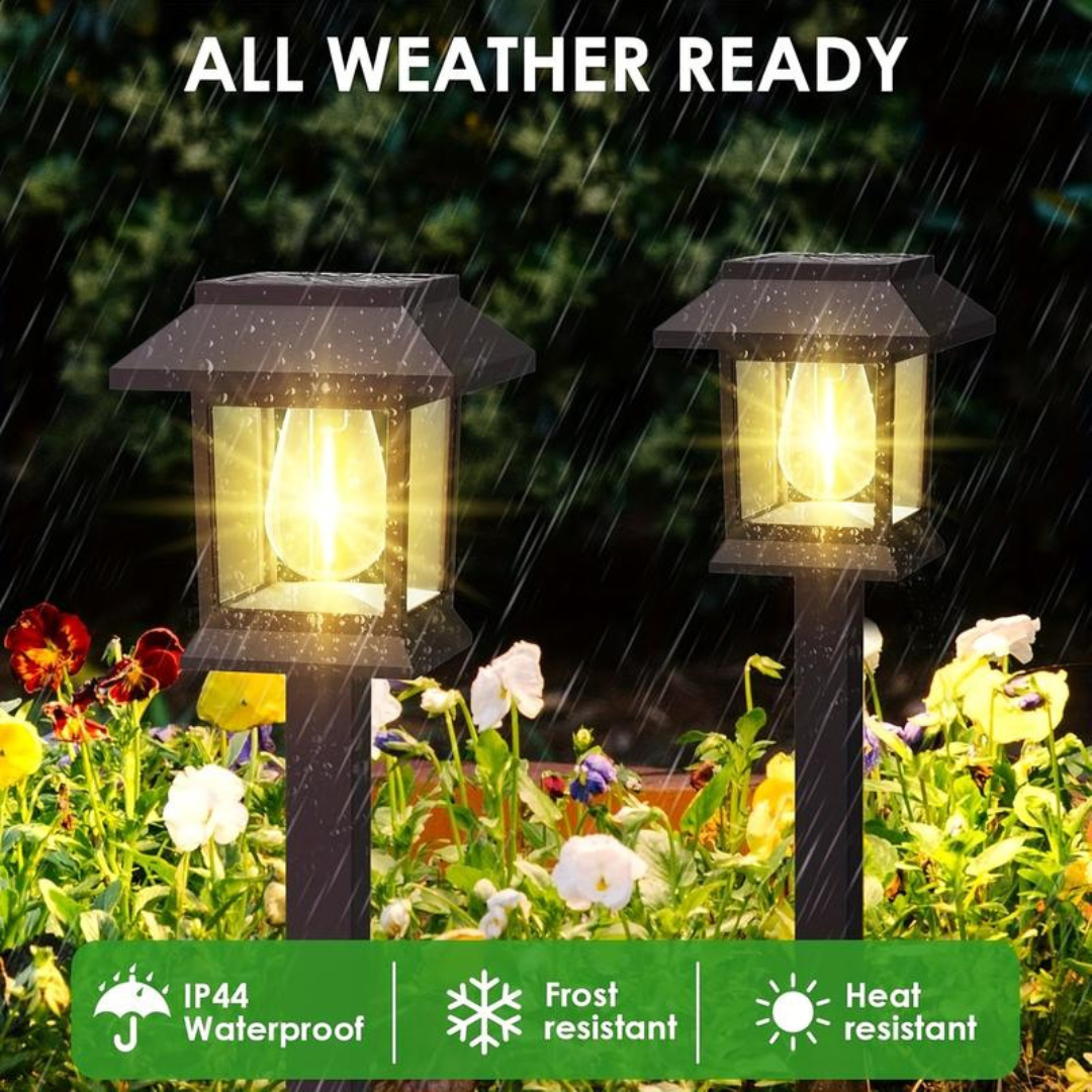 12 Piece Waterproof LED Solar Pathway Light
