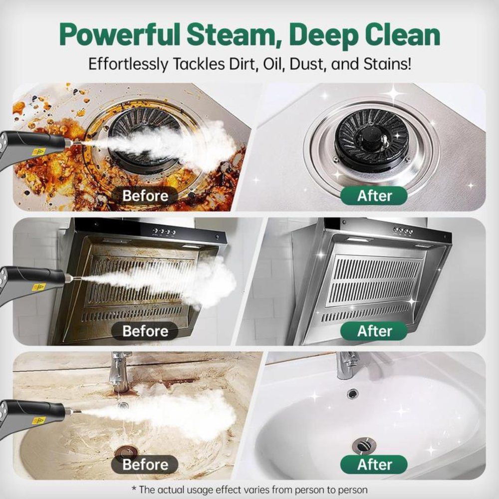 Handheld Portable Steam Cleaner with 9pcs Accessories