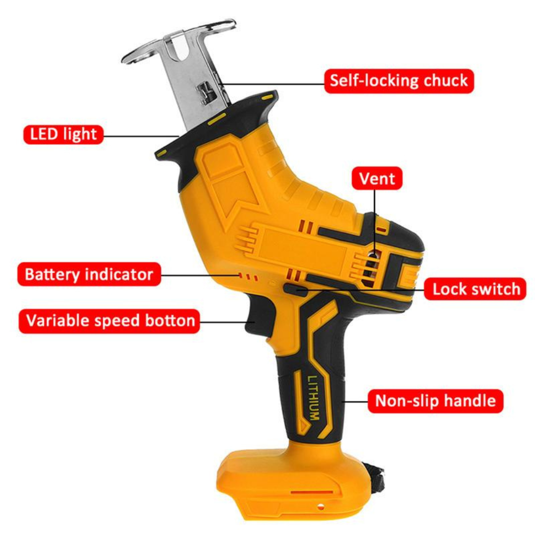 Cordless Reciprocating Saw with 2 Batteries & Charger