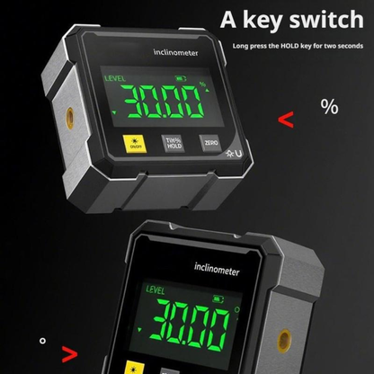 Magnetic Digital Angle Finder with Dual Laser Guide