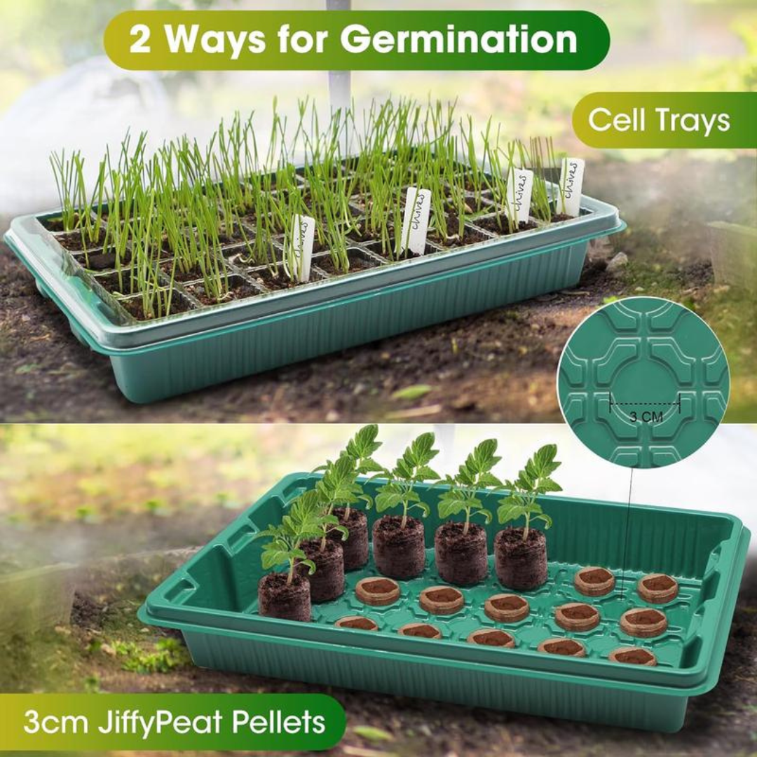 160-Cell Seedling Starter Tray with Grow LED Lights