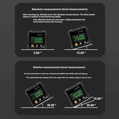 Magnetic Digital Angle Finder with Dual Laser Guide