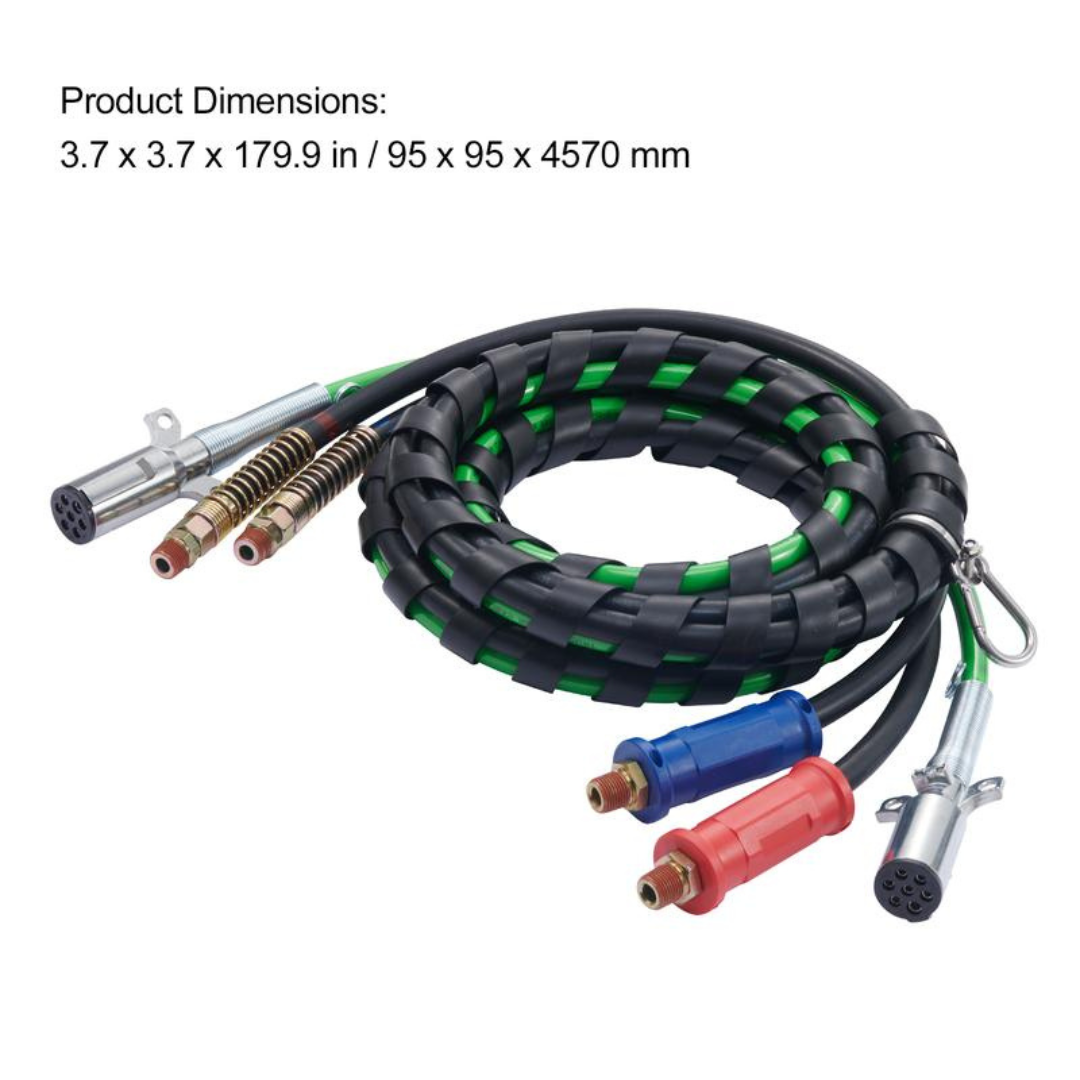 12FT Semi Truck Air Lines Kit with 2PCS Glad Hands