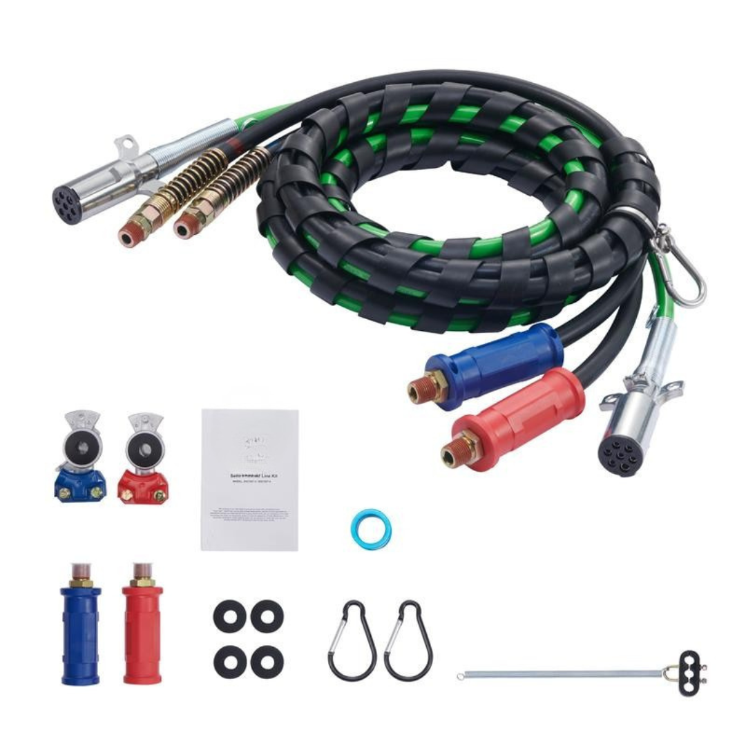 12FT Semi Truck Air Lines Kit with 2PCS Glad Hands