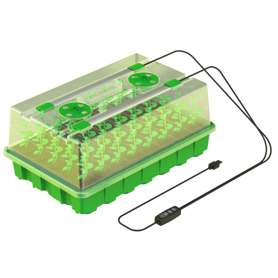 160-Cell Seedling Starter Tray with Grow LED Lights